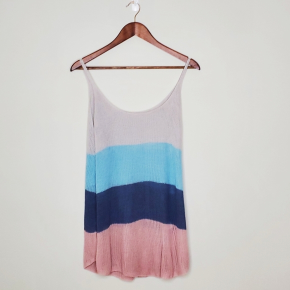Ladies Scoop Neck Striped Tank - Picture 3 of 5